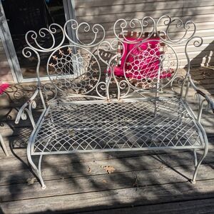 Vintage antique outdoor bench.
